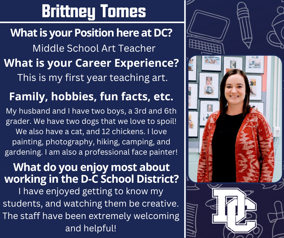 This week's spotlight features Ms. Tomes!