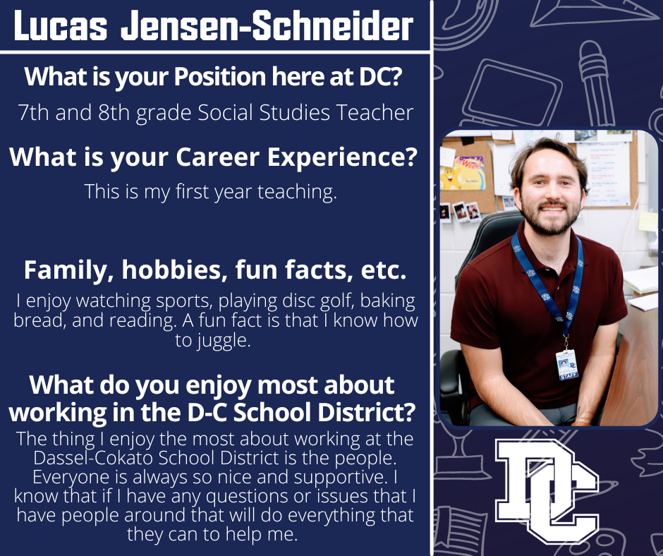 This week's Faculty Friday celebrates Mr. Jensen-Schneider!