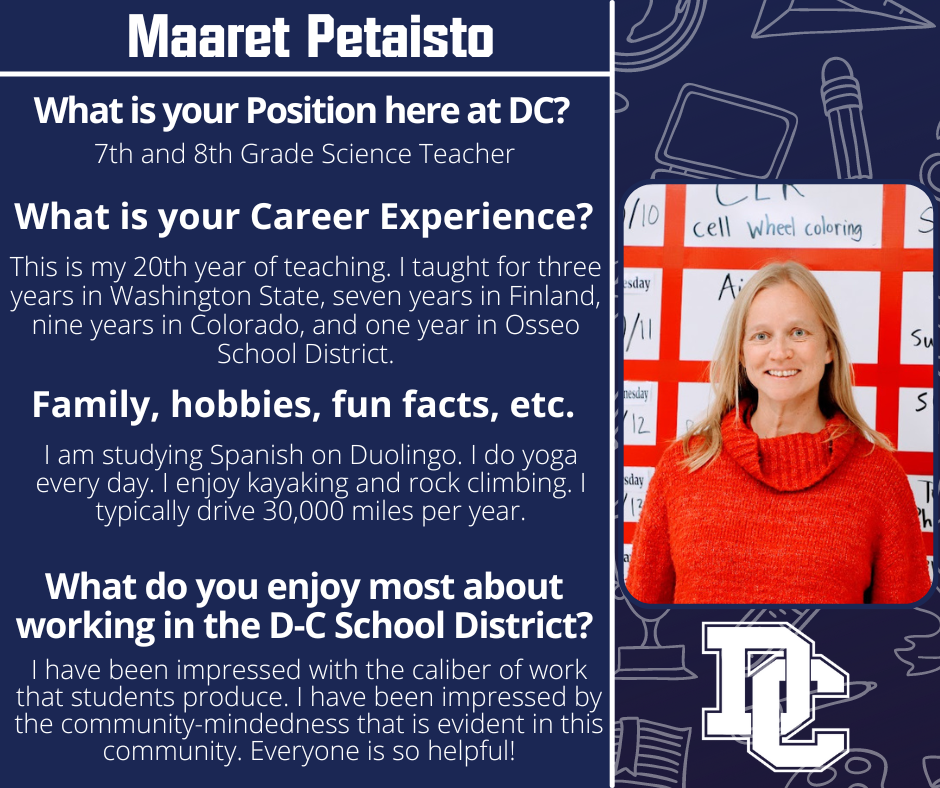 This week's Faculty Friday celebrates Ms. Petaisto