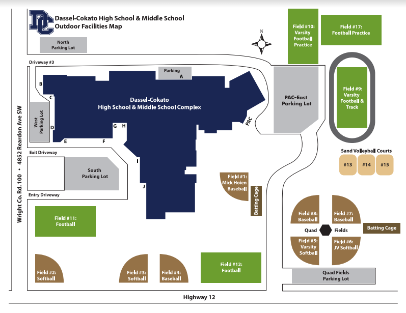 Dassel-Cokato High School/Middle School Outdoor Map