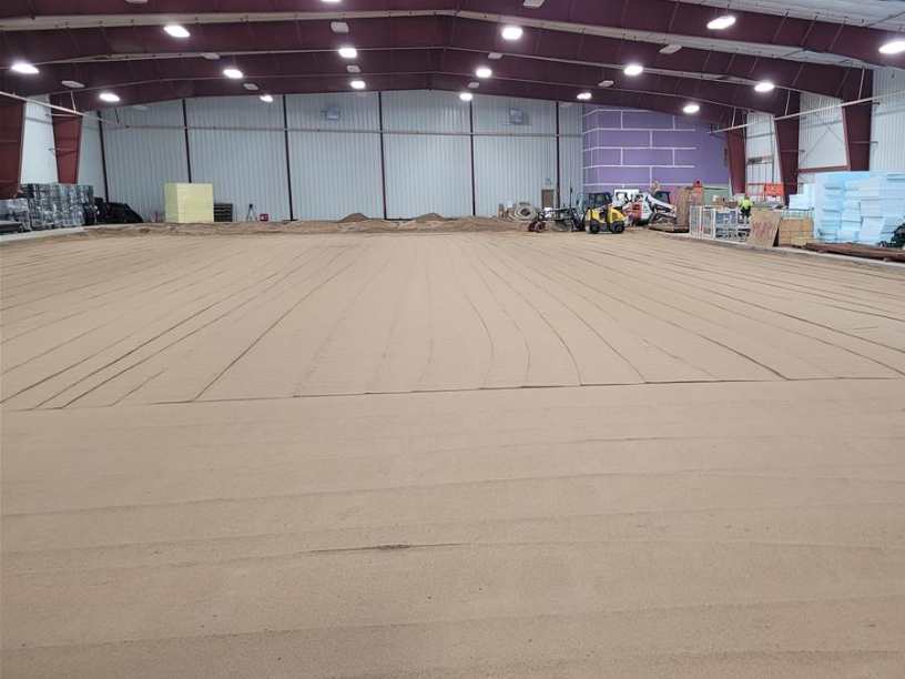 The ground is prepped and ready for refrigeration lines.