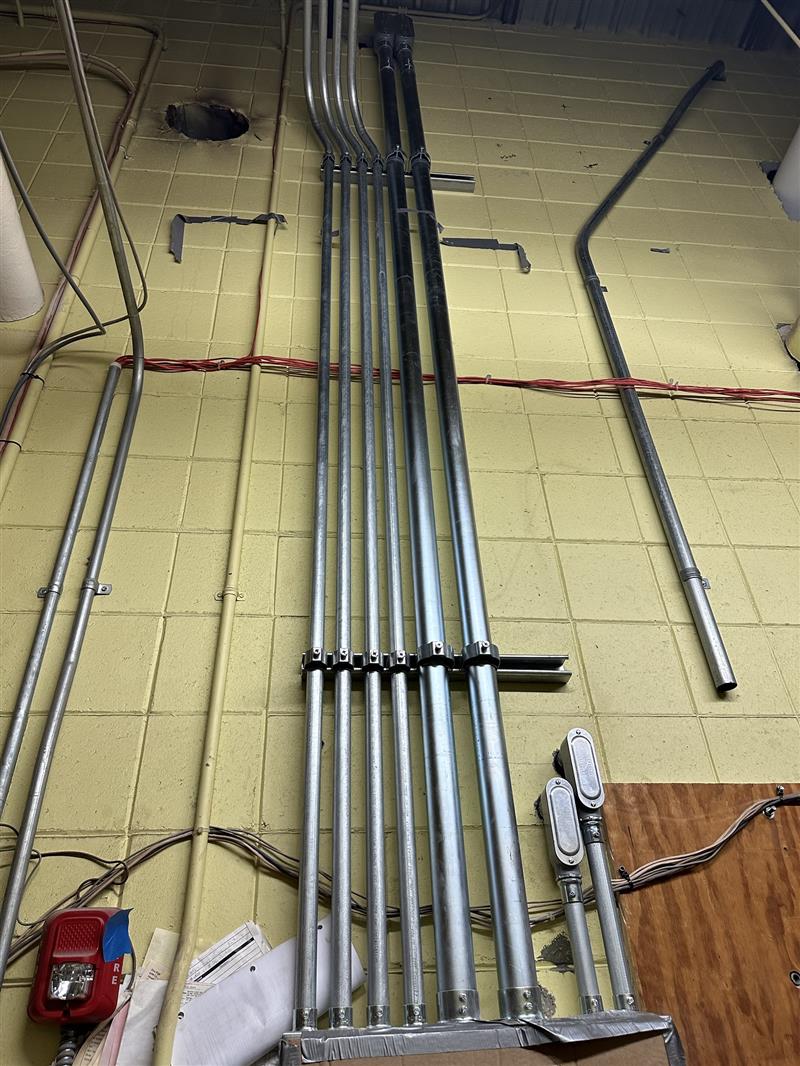 Conduit for new electrical panels